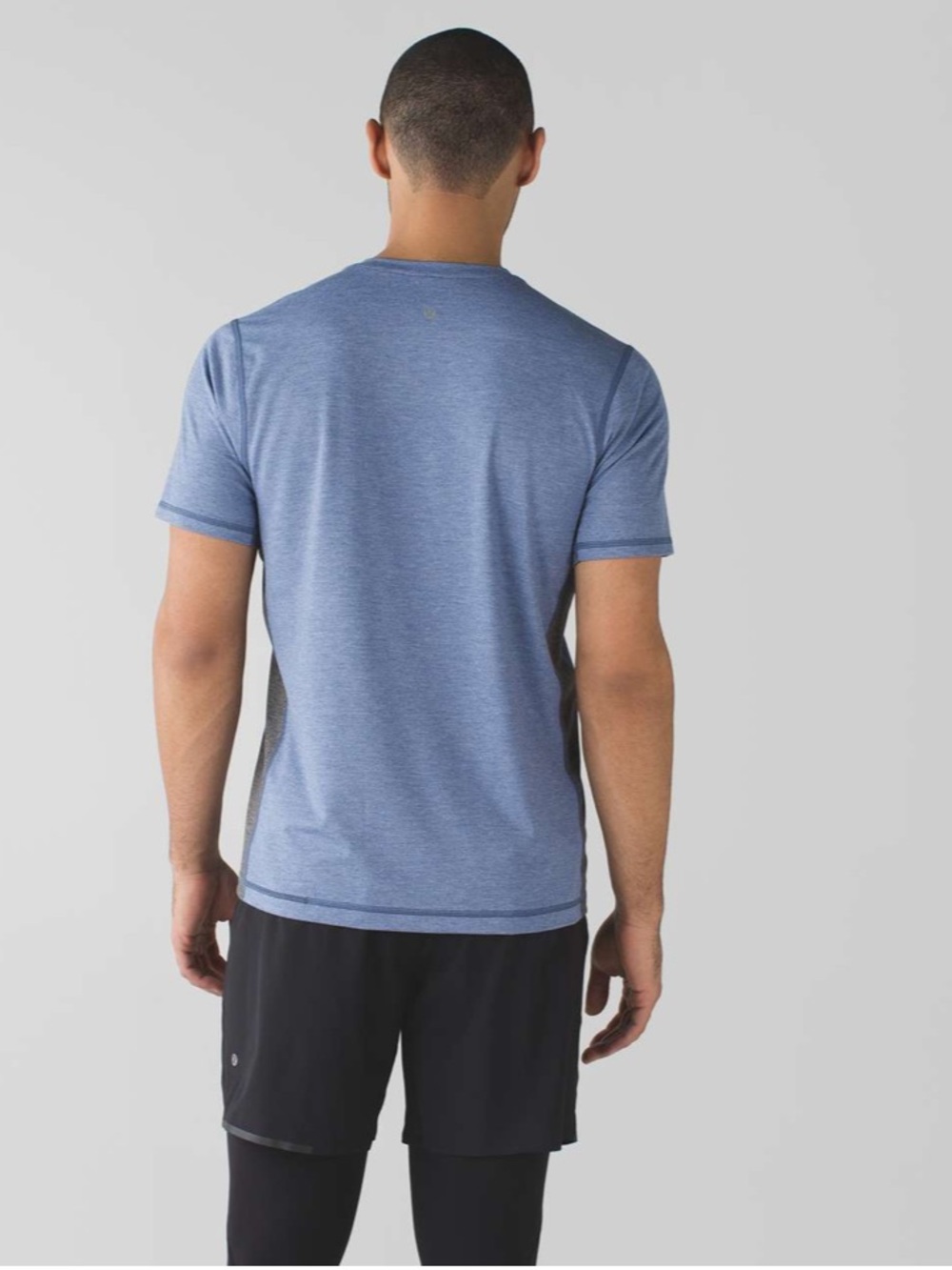lululemon athletica Heathered Dark Cobalt Short Sleeve Crew